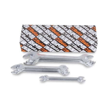 Beta 55/S8 Metric Set of 8 Double End, Open End Wrenches, 6x7mm - 20x22mm 000550174